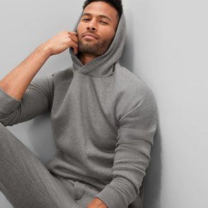 NWT Banana Republic Fleece Hoodie Heather Gray